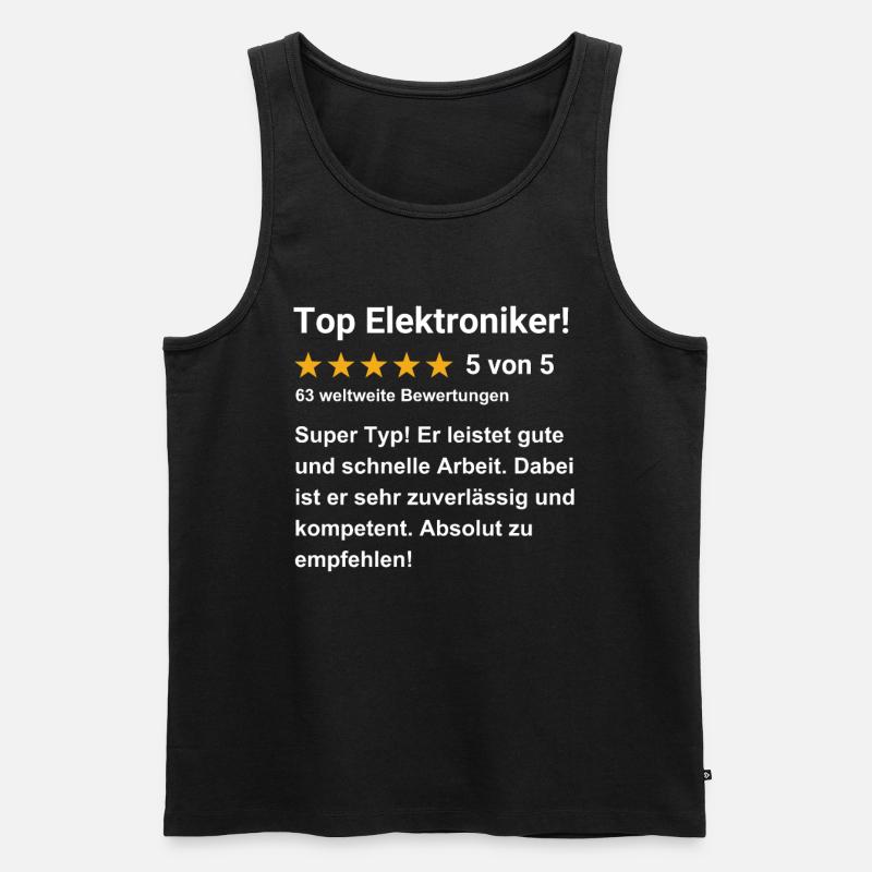 Top Elektroniker - Männer Premium Bio Tank Top - Schwarz