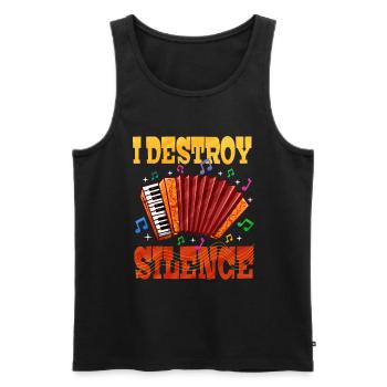 Akkordeon Polka Musik Geschenk - Männer Premium Bio Tank Top - Schwarz - Vorne - AI Model Male 178 light (178cm)