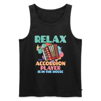 Akkordeon Polka Musik Geschenk - Männer Premium Bio Tank Top - Schwarz - Vorne - AI Model Male 178 light (178cm)