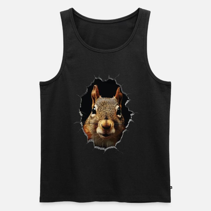 Eichhörnchen - Männer Premium Bio Tank Top - Schwarz