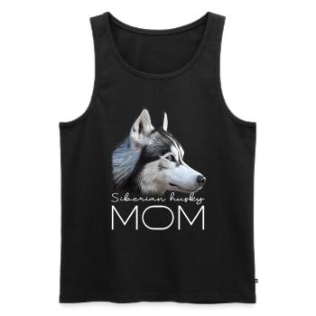 Maman Husky Sibérien - Débardeur bio Premium Homme - noir - Devant - Michal (187cm)