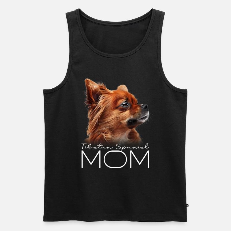 Tibetan Spaniel Mama - Männer Premium Bio Tank Top - Schwarz