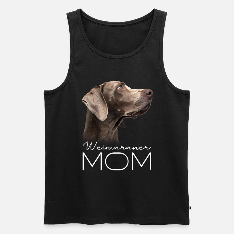 Weimaraner Mama - Männer Premium Bio Tank Top - Schwarz