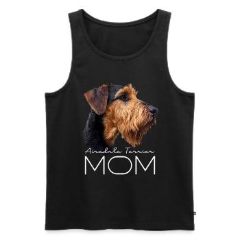 Airedale Terrier Mom - Men's Premium Organic Tank Top - black - Front - Michal (187cm)