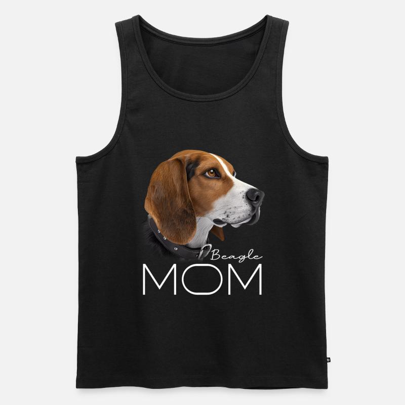 Beagle Mama - Männer Premium Bio Tank Top - Schwarz