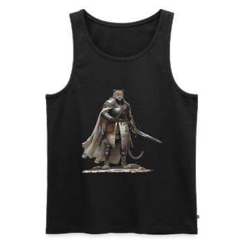 Jaguar Knight Middle Ages - Men's Premium Organic Tank Top - black - Front - AI Model Male 178 light (178cm)