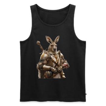 Kängeru Knights Middle Ages - Men's Premium Organic Tank Top - black - Front - AI Model Male 178 light (178cm)