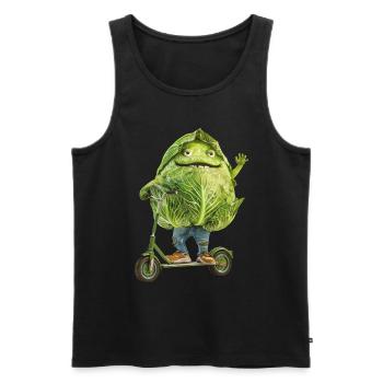 Kohl Scooter - Männer Premium Bio Tank Top - Schwarz - Vorne - AI Model Male 178 light (178cm)