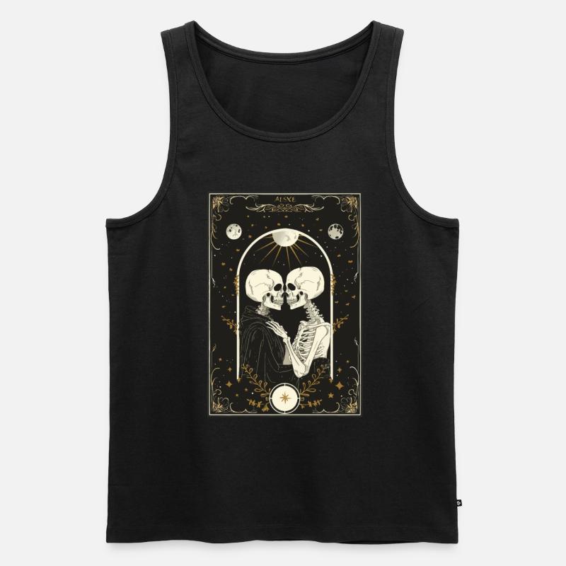 Die Liebenden Tarot - Männer Premium Bio Tank Top - Schwarz