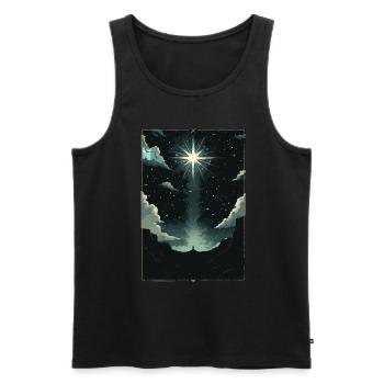 The Star Tarot - Men's Premium Organic Tank Top - black - Front - AI Model Male 178 light (178cm)