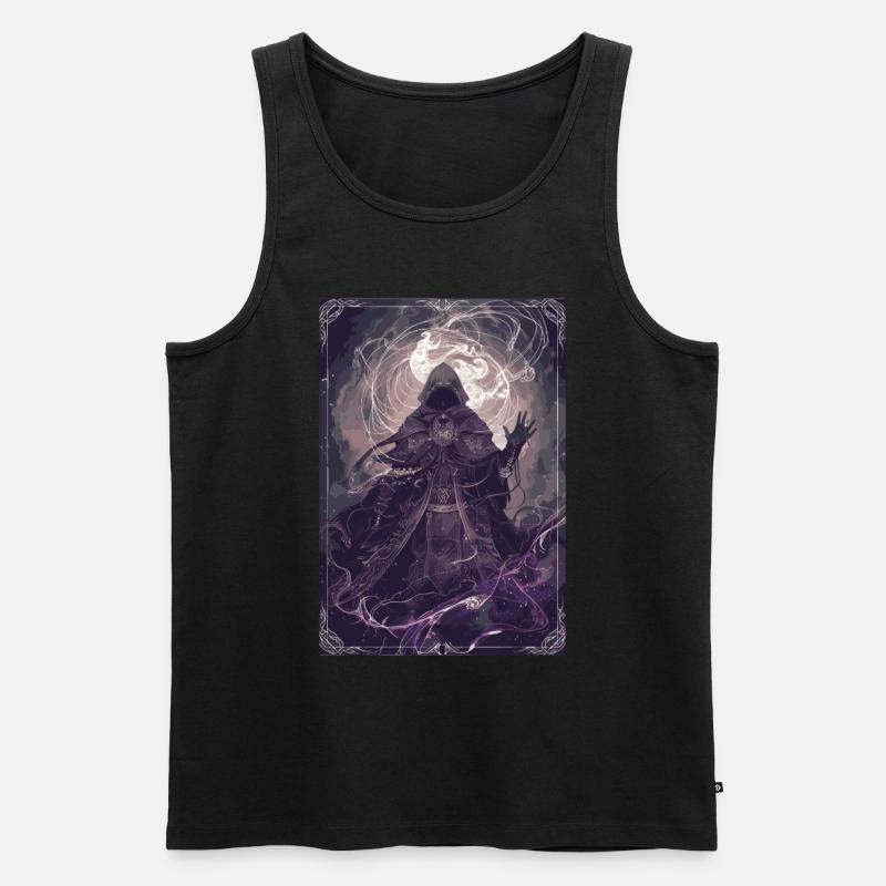 Der Zauberer Tarot - Männer Premium Bio Tank Top - Schwarz