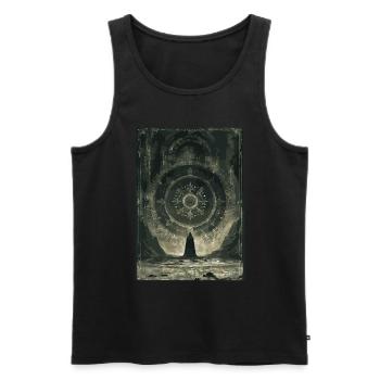 Das Glücksrad Tarot - Männer Premium Bio Tank Top - Schwarz - Vorne - AI Model Male 178 light (178cm)
