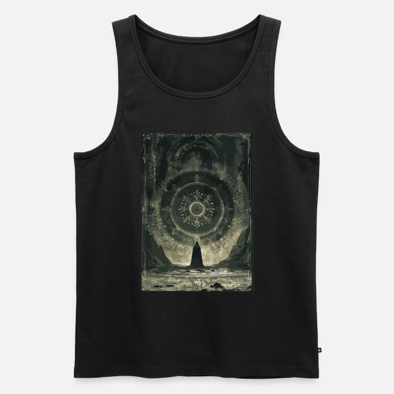Das Glücksrad Tarot - Männer Premium Bio Tank Top - Schwarz