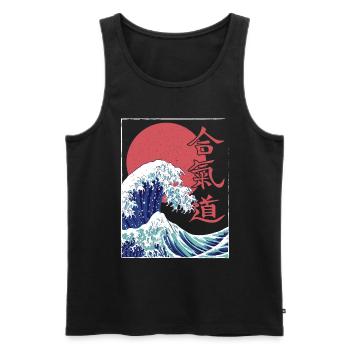 Aikido Martial Arts Gift - Men's Premium Organic Tank Top - black - Front - Michal (187cm)