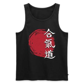 Aikido Martial Arts Gift - Men's Premium Organic Tank Top - black - Front - Michal (187cm)