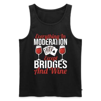 Bridge Card Game Gift - Men's Premium Organic Tank Top - black - Front - Michal (187cm)