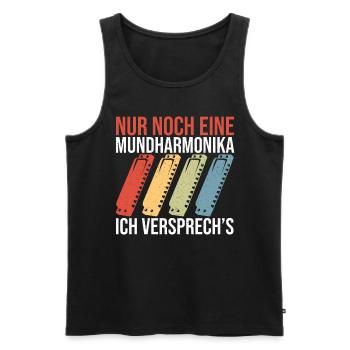 Playing Harmonica Gift - Men's Premium Organic Tank Top - black - Front - Michal (187cm)