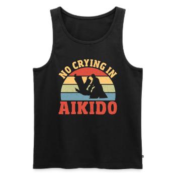 Aikido Martial Arts Gift - Men's Premium Organic Tank Top - black - Front - Michal (187cm)