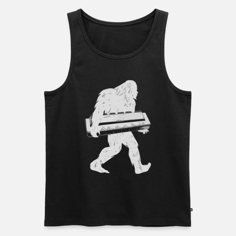 Harmonica Playing Gift - Men's Premium Organic Tank Top - black