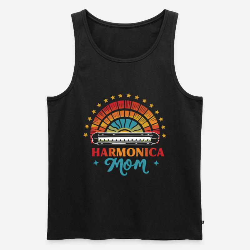 Harmonica Playing Gift - Men's Premium Organic Tank Top - black