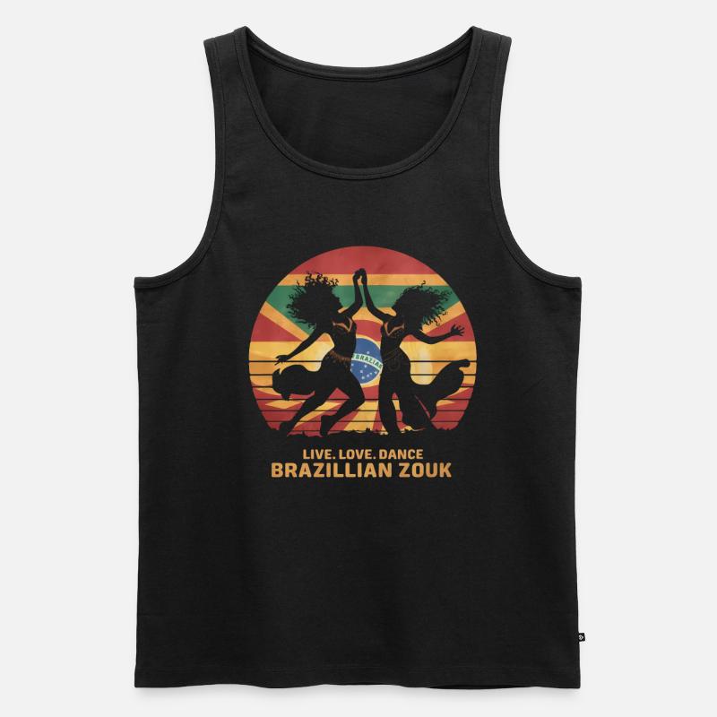 Zouk-Tanz-Geschenk - Männer Premium Bio Tank Top - Schwarz