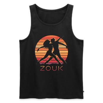 Zouk-Tanz-Geschenk - Männer Premium Bio Tank Top - Schwarz - Vorne - AI Model Male 178 light (178cm)