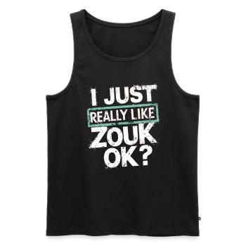 Zouk-Tanz-Geschenk - Männer Premium Bio Tank Top - Schwarz - Vorne - AI Model Male 178 light (178cm)