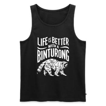 Binturong Bearcat Gift - Men's Premium Organic Tank Top - black - Front - Michal (187cm)