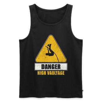 Stabhochspringer-Geschenk - Männer Premium Bio Tank Top - Schwarz - Vorne - AI Model Male 178 light (178cm)