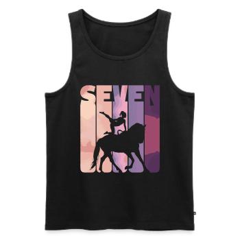 Loves Horse Vaulting Gift - Men's Premium Organic Tank Top - black - Front - Michal (187cm)