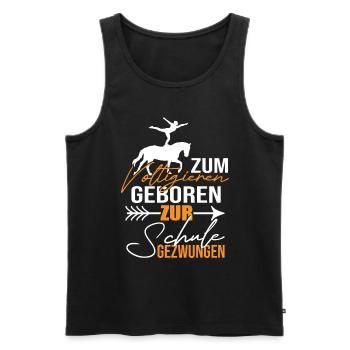 Loves Horse Vaulting Gift - Men's Premium Organic Tank Top - black - Front - Michal (187cm)
