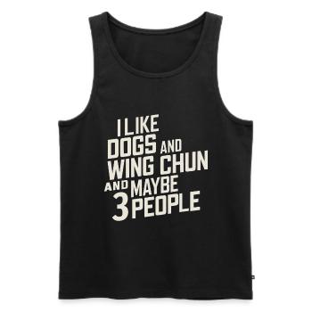 Cadeau d’arts martiaux Wing Chun - Débardeur bio Premium Homme - noir - Devant - Michal (187cm)