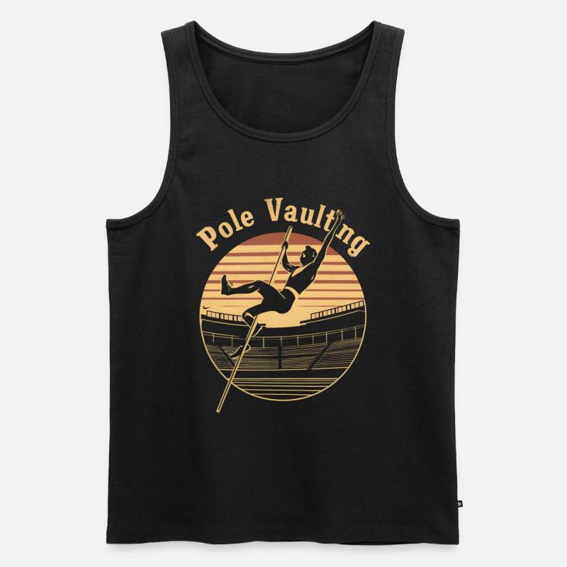 Stabhochsprung Geschenk - Männer Premium Bio Tank Top - Schwarz