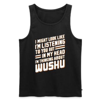 Wushu Spieler Geschenk - Männer Premium Bio Tank Top - Schwarz - Vorne - Michal (187cm)