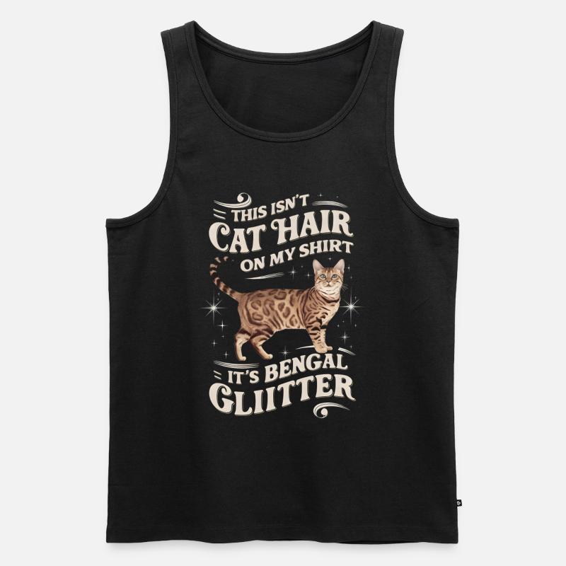 Katze Bengal Geschenk - Männer Premium Bio Tank Top - Schwarz