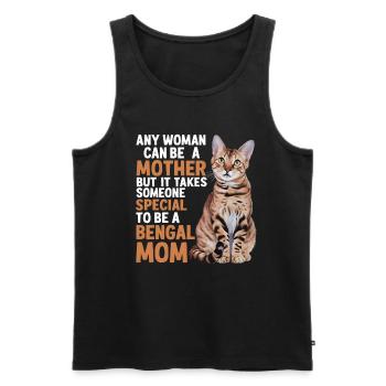 Katze Bengal Geschenk - Männer Premium Bio Tank Top - Schwarz - Vorne - Michal (187cm)