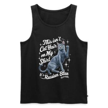 Katze Russisch Blau Geschenk - Männer Premium Bio Tank Top - Schwarz - Vorne - Michal (187cm)