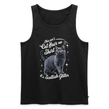 Katze Scottish Fold Geschenk - Männer Premium Bio Tank Top - Schwarz - Vorne - AI Model Male 178 light (178cm)