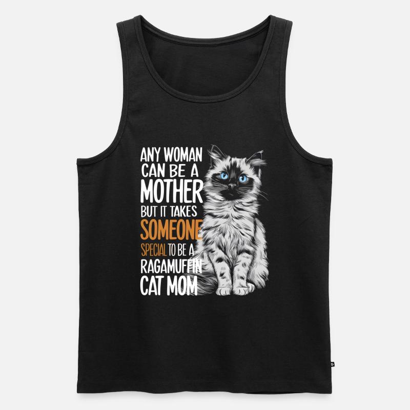 Katze Ragamuffin Geschenk - Männer Premium Bio Tank Top - Schwarz
