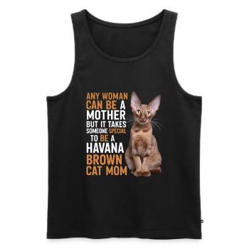 Katze Havanna Braun Geschenk - Männer Premium Bio Tank Top - Schwarz - Vorne - AI Model Male 178 light (178cm)