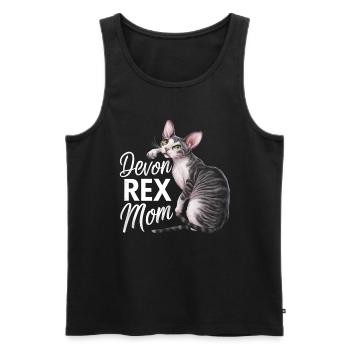 Katze Devon Rex Geschenk - Männer Premium Bio Tank Top - Schwarz - Vorne - Michal (187cm)