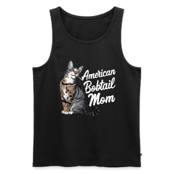Katze American Bobtail Geschenk - Männer Premium Bio Tank Top - Schwarz - Vorne - Michal (187cm)