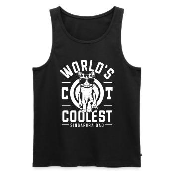 Katze Singapura Geschenk - Männer Premium Bio Tank Top - Schwarz - Vorne - Michal (187cm)