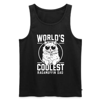 Katze Ragamuffin Geschenk - Männer Premium Bio Tank Top - Schwarz - Vorne - Michal (187cm)