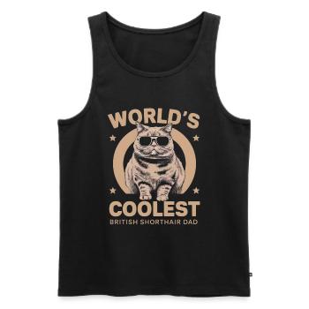 Katze Britisch Kurzhaar Geschenk - Männer Premium Bio Tank Top - Schwarz - Vorne - Michal (187cm)