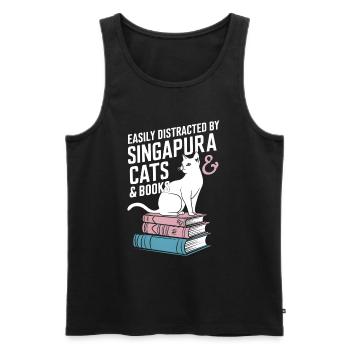 Katze Singapura Geschenk - Männer Premium Bio Tank Top - Schwarz - Vorne - Michal (187cm)