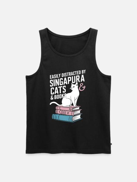 Katze Singapura Geschenk - Männer Premium Bio Tank Top - Schwarz