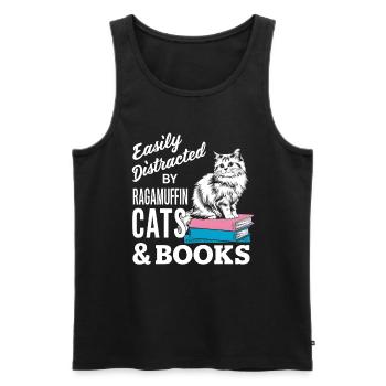 Katze Ragamuffin Geschenk - Männer Premium Bio Tank Top - Schwarz - Vorne - Michal (187cm)
