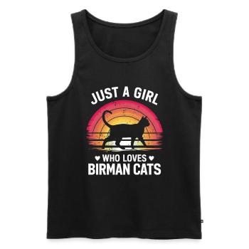 Katze Birma Geschenk - Männer Premium Bio Tank Top - Schwarz - Vorne - Michal (187cm)
