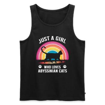Katze Abessinier Geschenk - Männer Premium Bio Tank Top - Schwarz - Vorne - Michal (187cm)